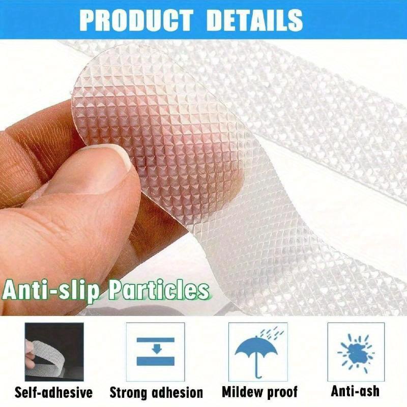 Transparent Anti-Slip Stickers for Bathroom Floor and Shower - Bathtub Floor Safety Anti-Slip Strips