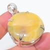 Natural Yellow Fluorite Gemstone 925 Sterling Silver Jewelry Pendant 1.85" T5g98