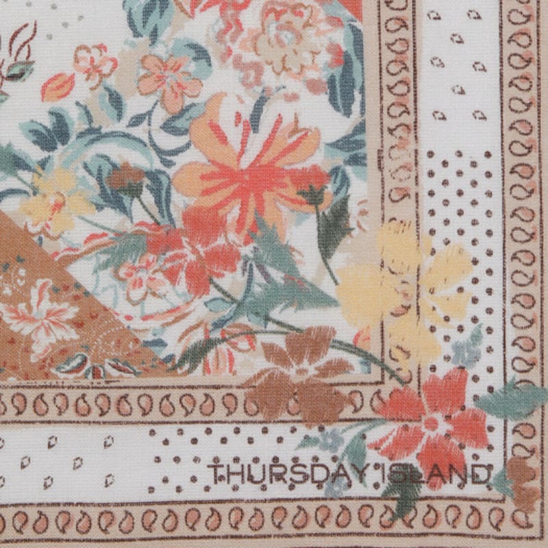 Thursday Island Check Flower Mix Bandana_T256MHC145W