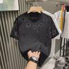 European Fashion Luxury Men's Star Diamond Short Sleeve Niche T-Shirt
