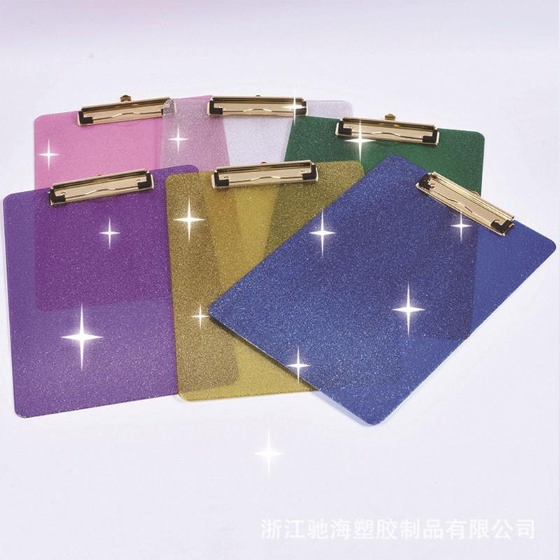 A4 Document Clipboard Glitter Clipboards Acrylic Hanging Clipboard Office School Supplies for Teacher Women Man