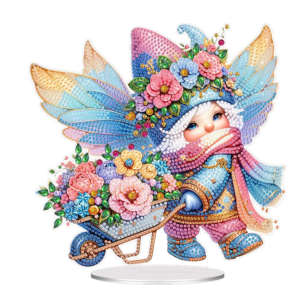 Acrylic Elf Diamond Painting Tabletop Ornaments Beautiful Elf Girl Diamond Painting Table Decoration Girls Room Home Decoration