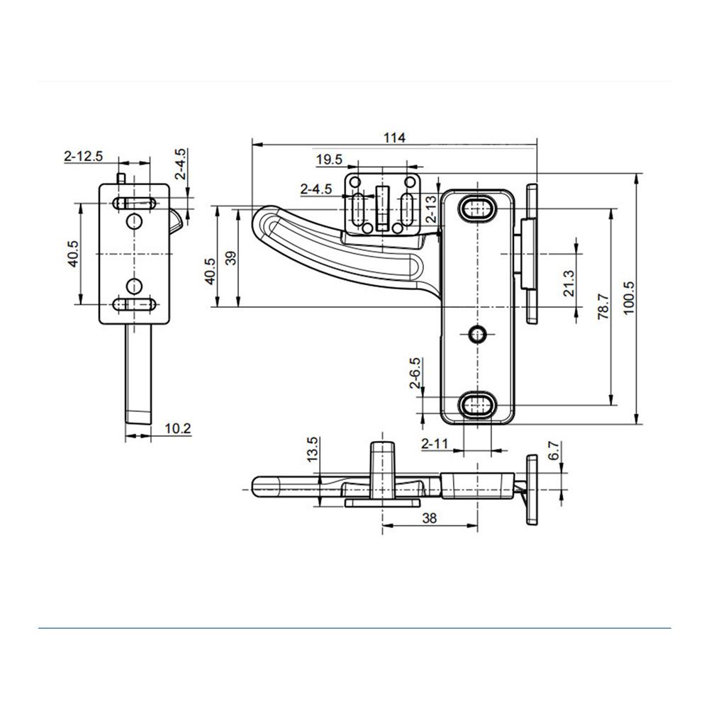Screen Door Latch Left Hand Handle Kit For RV Camper Motorhome Travel Trailer