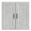 Porto Wall Mounted Kitchen Cabinet in Concrete Grey Made of Particleboard