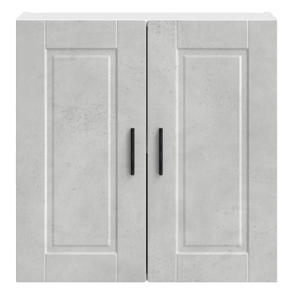 Porto Wall Mounted Kitchen Cabinet in Concrete Grey Made of Particleboard