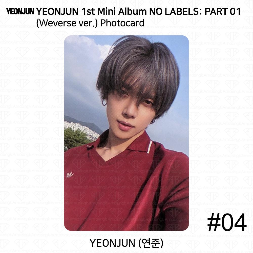ЁНДЖУН 1-й Мини-альбом NO LABELS:Часть 01 Weverse/Set-Up C Официальная фотокарточка TXT
