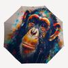 Chimpanzee, Abstract Art- Automatic Umbrella,Suitable for Men and Women,Suitable for Birthdays, Christmas, Gifts for Fashion Lovers0911b