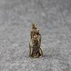 Copper Buddha Figurines Ornaments Desk Decorations Handmade Brass Goddess of Mercy Key Ring Pendant Home Decor Craft Tea Pet