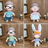[Cloth Only] 20cm Doll Clothes Autumn and Winter Striped Sweater and Glasses Set Exquisite Accessories