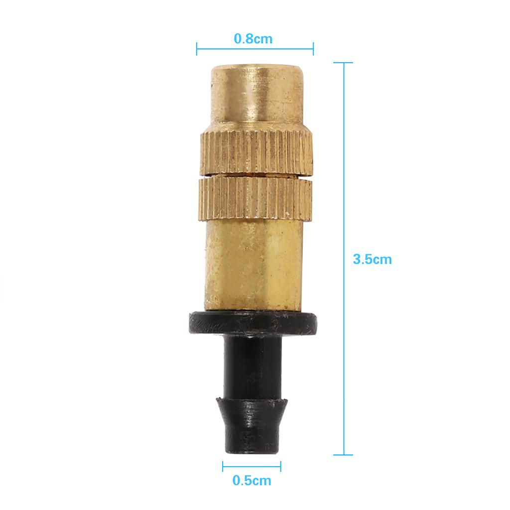 5pcs Adjustable Brass Misting Spray Nozzle Atomizing Sprinkler For Garden Watering Irrigation