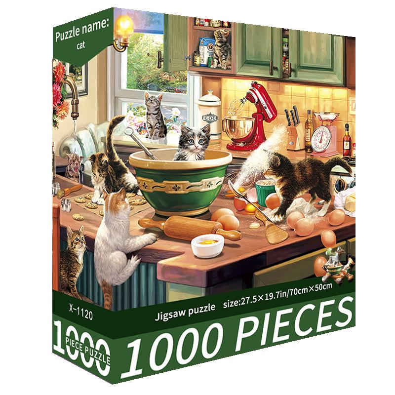 1000-Piece Cute Challenging Educational Jigsaw Puzzle for Adults - Stress Relief Birthday Gift for Her