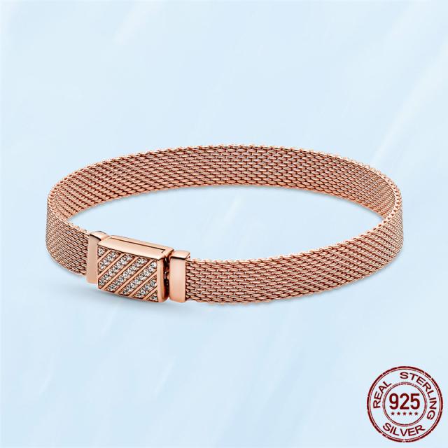 Femme Браслет 925 пробы стерлингового серебра змея браслет-цепочка в форме сердца для женщин Fit Charms Бусины ювелирные изделия подарок