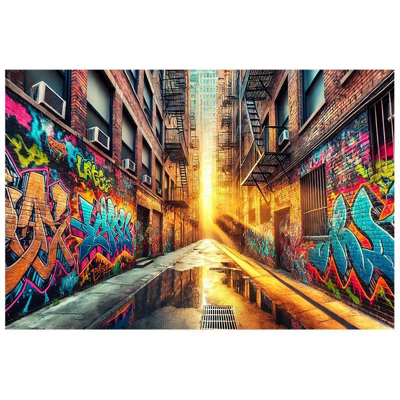 1 urban graffiti street scene background fabric, multi-functional and reusable polyester fiber, suitable for all seasons