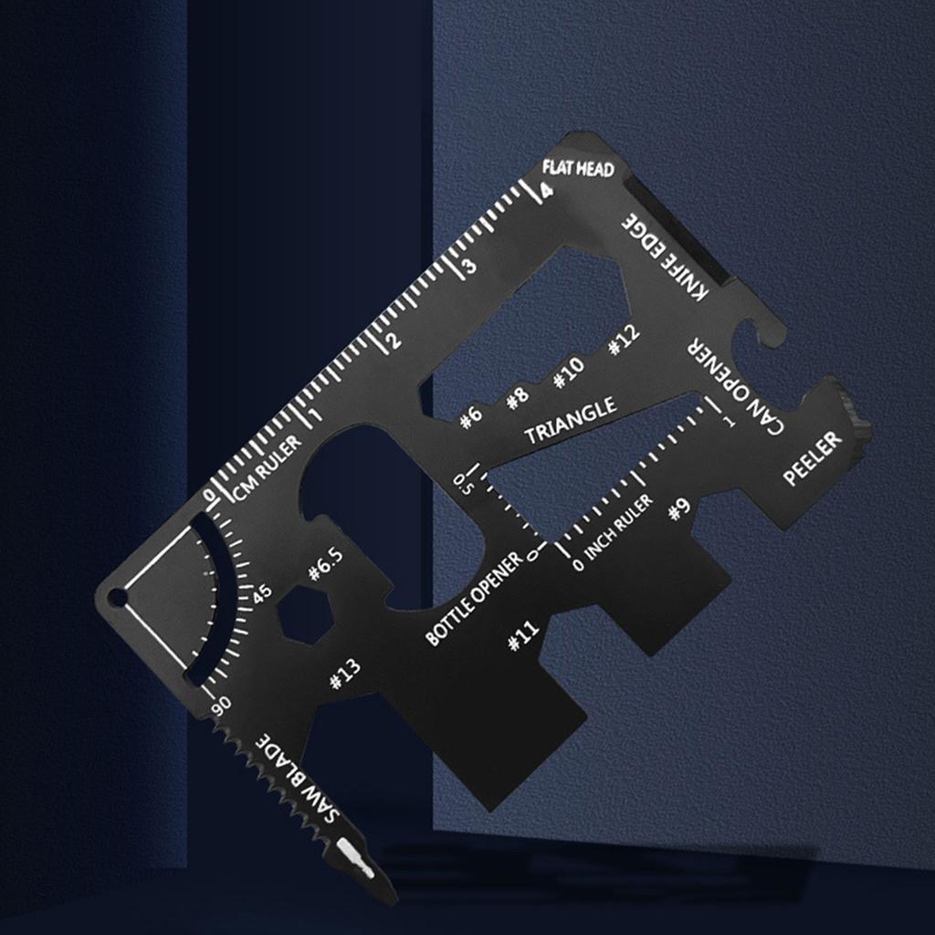 Портативный 15 в 1 инструмент для выживания, кошелек размером с кредитную карту, многофункциональный инструмент из нержавеющей стали для выживания