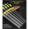 High Carbon Steel File Set, 5 Shapes, One-piece Forming & Quenching Process, for Fitter Grinding & Deburring