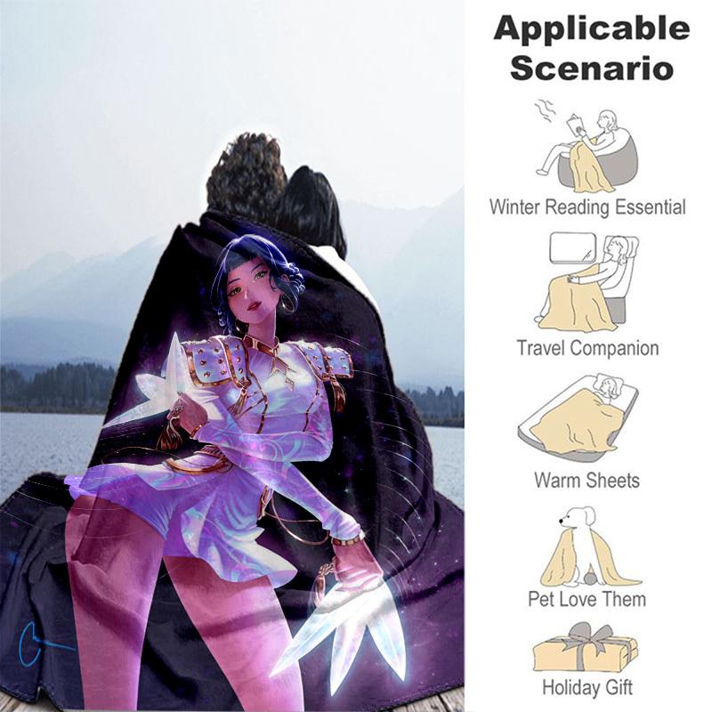 1pc Galactic Guardian ArmorCartoon Blanket,Portable Throw for Travel , All-Season Cozy Blanket,Ideal Gift for Christmas, BirthdaysPB041