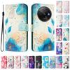 Blue Flower Forest Luxury Painted Leather Case Wallet PU Leather Book Style Cover for Xiaomi 5X 6X 11,Redmi 6 7 8 9 10 12,Redmi Note 9 10 11 12...