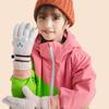 Детские перчатки с героями мультфильмов, утепленные теплые зимние лыжные перчатки с пятью пальцами для детей, ветрозащитные зимние аксессуары для мальчиков и девочек, От 4 до 12 лет