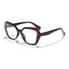 Ryan's new anti-blue glasses women's European, American ins fashion polygon face small myopia frame glasses