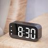 Voice Control Digital Alarm Clock Temperature Dual Alarms Snooze Table Clock 3 Levels Brightness Adjustment 12/24H LED Clock