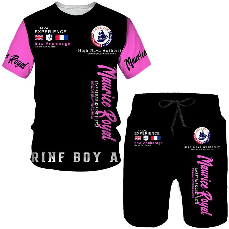 Модные мужские футболки/шорты/комплекты с буквенным принтом, повседневные футболки, наряды для пар, уличная одежда для бега, одежда в стиле хип-хоп, спортивный костюм из 2 предметов