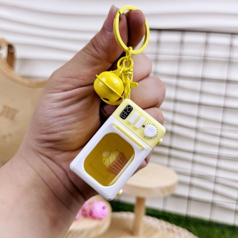 Реалистичный брелок-микроволновка для ролевых игр, подходит для телефонов, развивающая игрушка с вращающейся ручкой и светозвуковыми эффектами