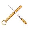 Titanium Outdoor Portable Multifunction Toothpick Bottle Fruit Fork Camping Tool Toothpick Tube Outdoor Emergency Equipment