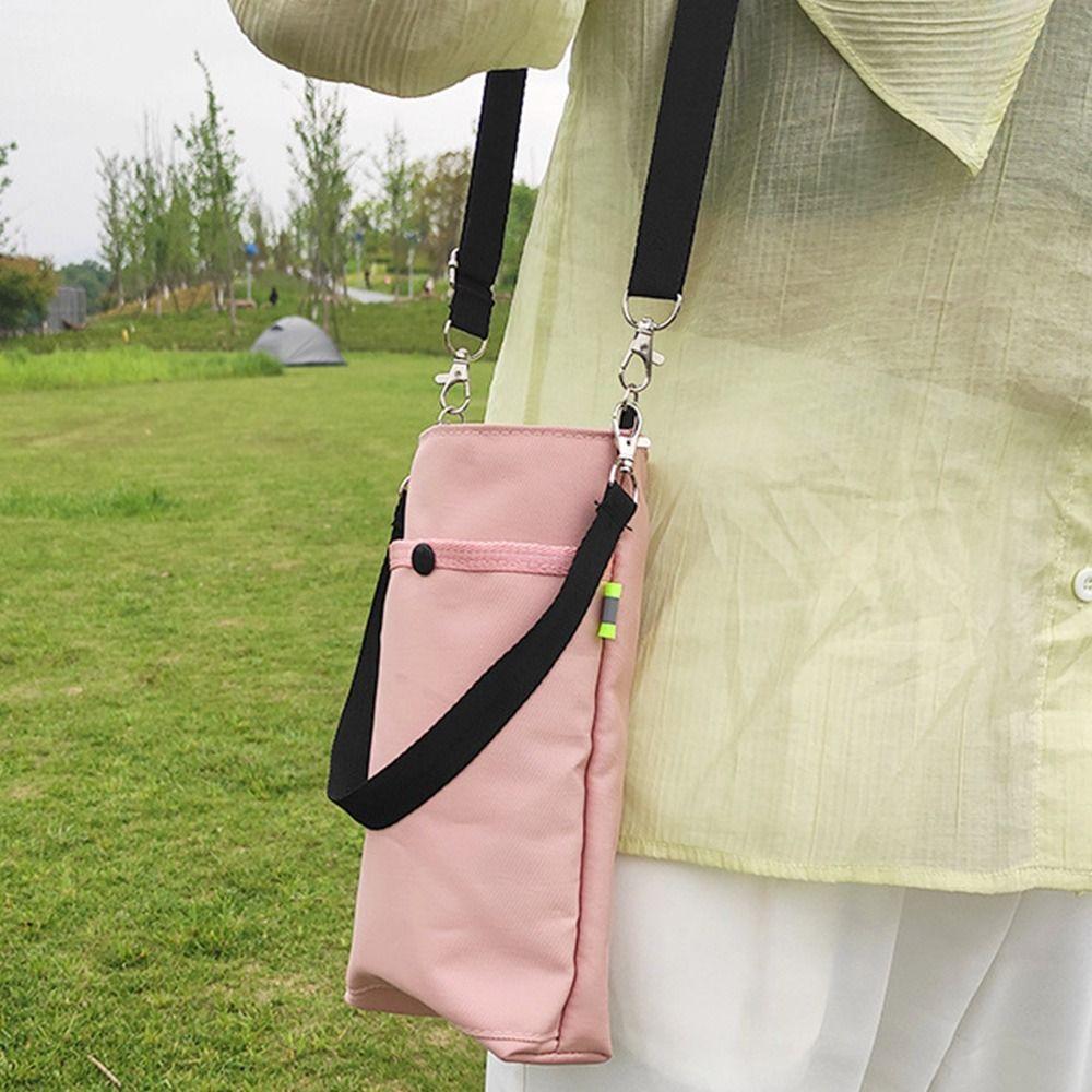 With Strap Cup Holder Canvas Cup Protective Cover Portable Cup Sleeve