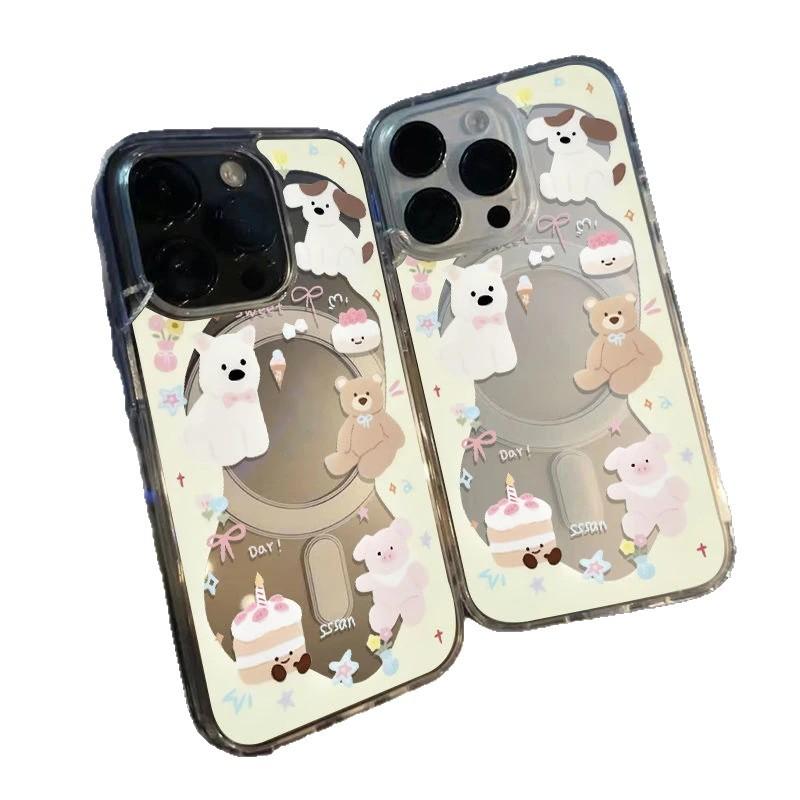 Cake Animal Suitable for Apple 16pro Mobile Phone Case Iphone15 Protective Case 14pro Magnetic 13 New Model
