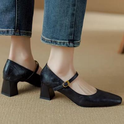 Женские туфли на высоком каблуке с квадратным носком 2025 дизайнерский тренд новые челси повседневные офисные туфли модные элегантные лодочки Zapatillas Mujer