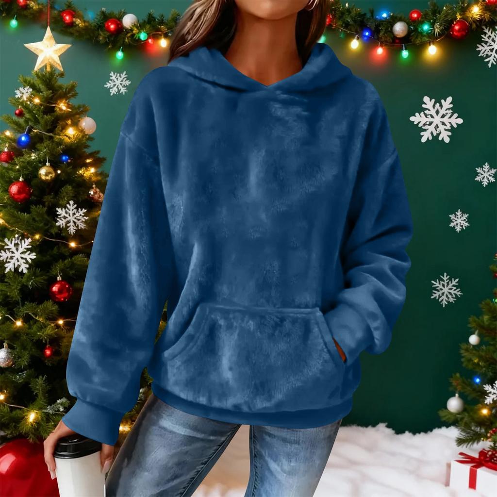 Женский фланелевый топ с капюшоном и длинным рукавом с принтом, толстовка с капюшоном