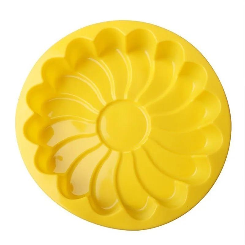 3D Color Random Silicone Big Cake Molds Sunflower Cake Mould Pan Tray DIY Birthday Wedding Party Suppily Bakeware Baking Tools