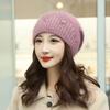 Autumn and Winter Polyester Wrapped Head Cap Knitted Hat Women's Warm Hat Wool Handmade Jacquard Hat