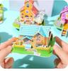 3 шт. 3D Трехмерная Модель-пазл здания Игрушки DIY Ручная работа Бумажный пазл Строительные блоки Развивающая игрушка Подарки Дети