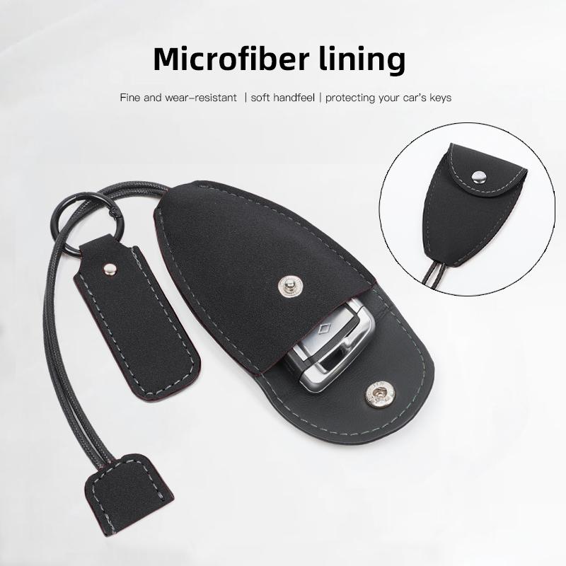 Suede Leather Car Remote Key Case Cover Bag For Subaru Tribeca Legacy Outback Crosstrek WRX 2006 Impreza STI Forester BRZ Mpreza et4