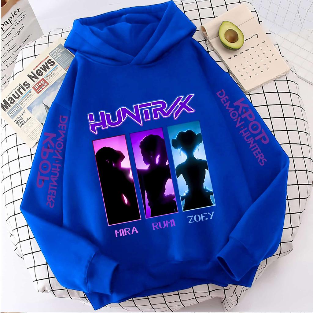 Hoodies Sweatshirts Girls Cartoon Printed Children's Girls Hooded Sweatshirt Children's Fashionable Casual Top Girls' Clothing