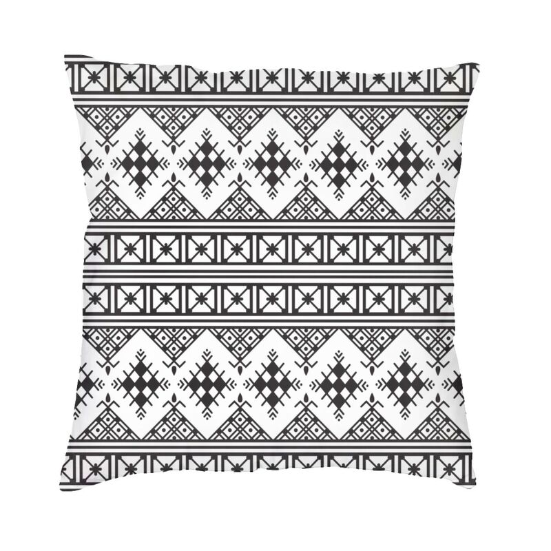 Amazigh Kabyle Berber Motifs Throw Pillow Case Bedroom Decoration Morocco Africa Geometric Cushion Cover Sofa Chair Pillowslip