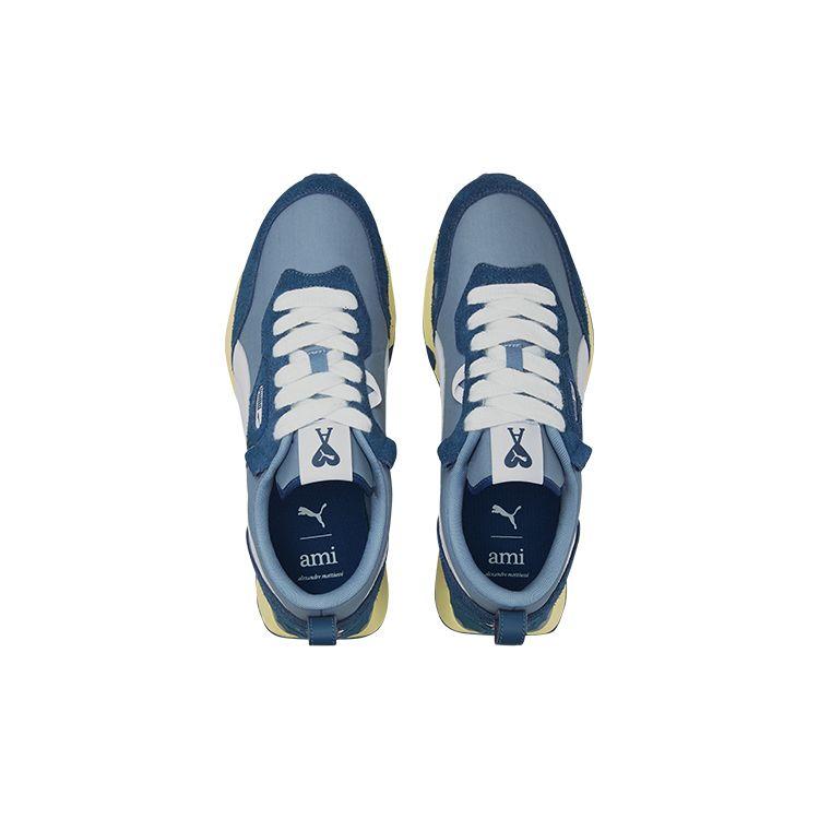 AMI x Puma Rider FV Stellar Выцветший Деним Унисекс Кроссовки Синий Белый 386668-01