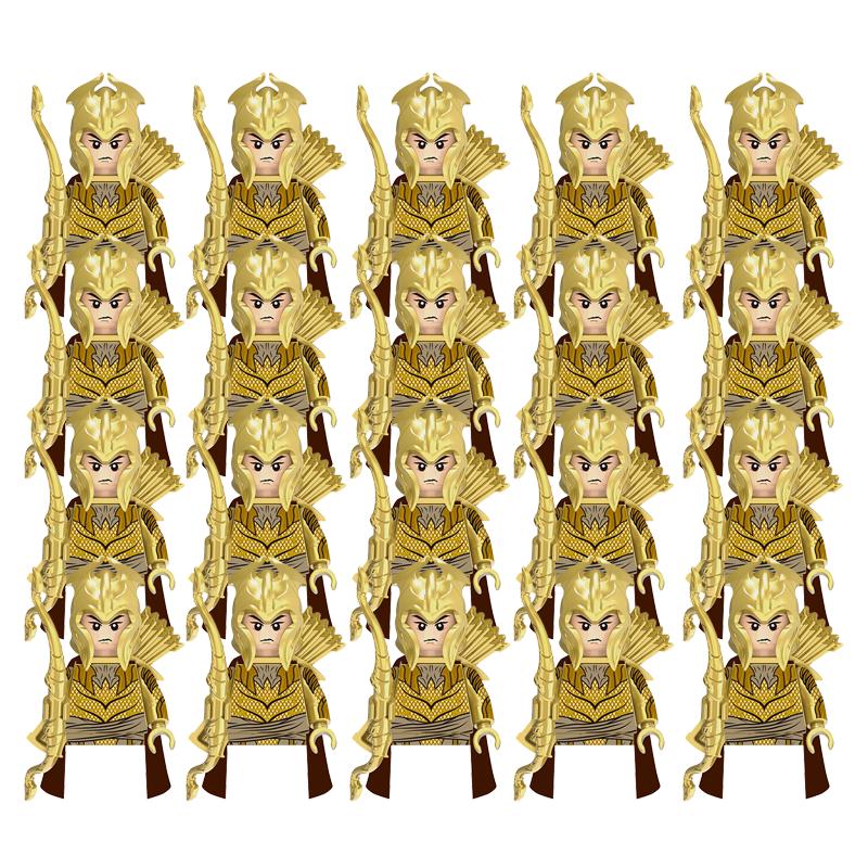 20 шт. средневековый военный лорд эльфийской гвардии армия орков гномов воинов кольца дети мини собранный строительный блок