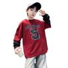 Худи для мальчиков, имитация двойки, весна и осень 2025, детская повседневная красивая рубашка