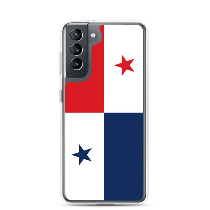 Coque Téléphone - Samsung - Galaxy S21 - Drapeau Panama - Souple - Multicolore