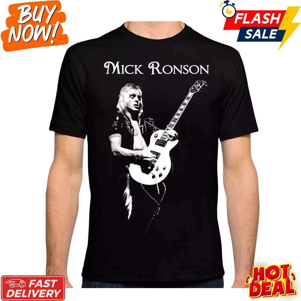 Sale Mick Ronson Inspired Tribute Fan-Made Vintage Style Unisex T-Shirt S-5XL Unisex T-Shirt