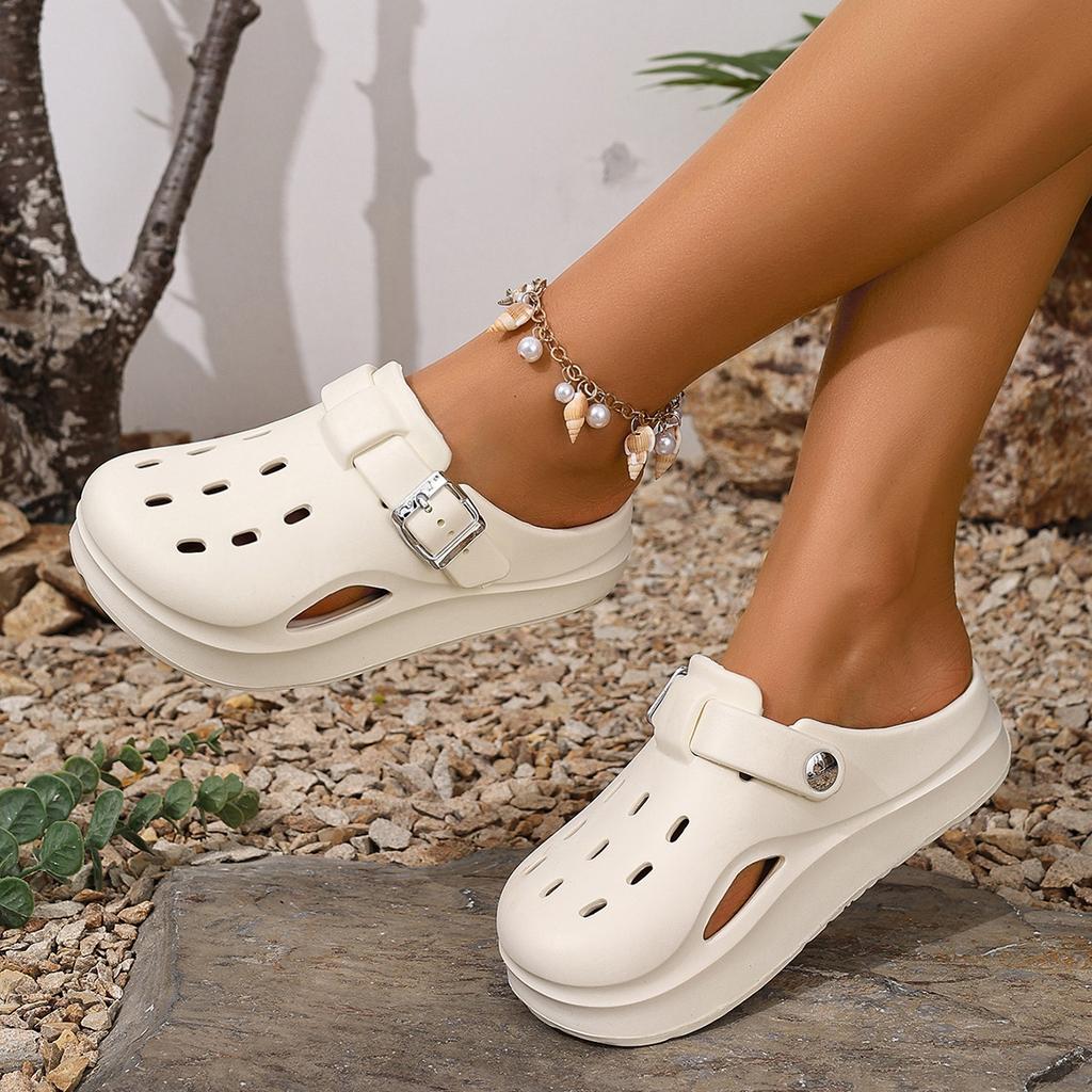 Супермягкие и легкие пляжные туфли для женщин, летние, с толстым дном, с полым каблуком, для отдыха на море в Баотоу, для прогулок по окрестностям, для женщин