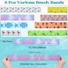 8 Pcs Stretchable Latex Towel Bands For Beach Chairs