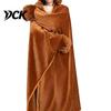 Animal Themed Blanket Wearable Hoodie, Adults Oversized Fleece Sweatshirt Lightweight Warm Sleepwear, Halloween Cosplay Costume Plush Hooded