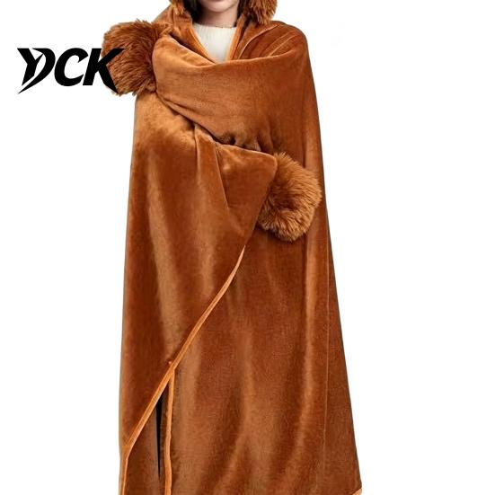 Animal Themed Blanket Wearable Hoodie, Adults Oversized Fleece Sweatshirt Lightweight Warm Sleepwear, Halloween Cosplay Costume Plush Hooded