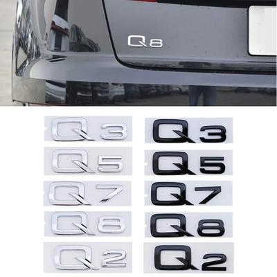 3D ABS клей хром черный багажник автомобиля буквы номер наклейка для Q2 Q3 Q5 Q7 Q8 логотип эмблема табличка аксессуары