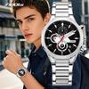 Новый дизайн мужские часы с календарем модные стили мужские кварцевые наручные часы оригинальный хронограф мужские подарки часы
