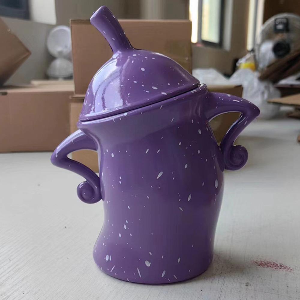 Creative Forked Waist Cup Mugs FoodJars Retro Spotted Cup for Kitchen Storage Jars with Lids Coffee Tea Sugar Spices Kitchenware