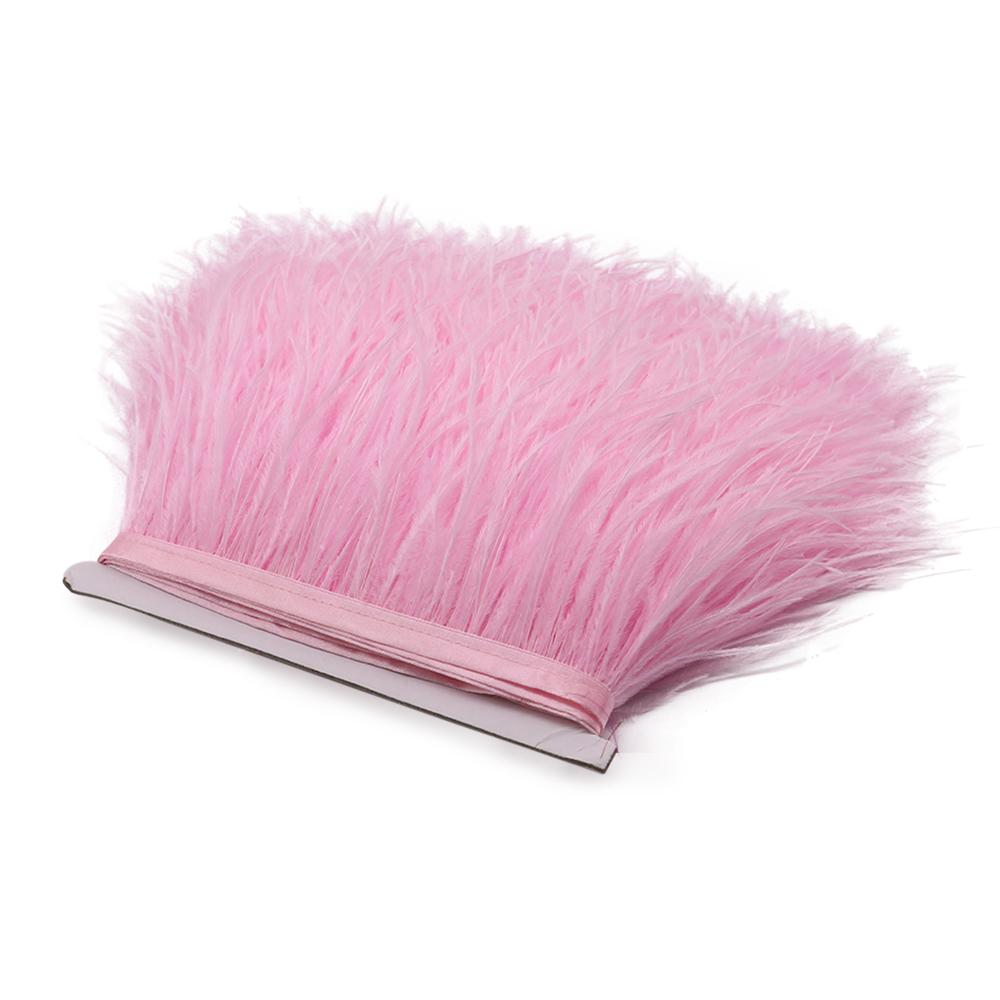 FeatherLight Blue Ostrich Feather Trim Ribbon Real Ostrich Feathers Fringe Trims for Party Clothing Sewing Decoration Plumes Diy Crafts